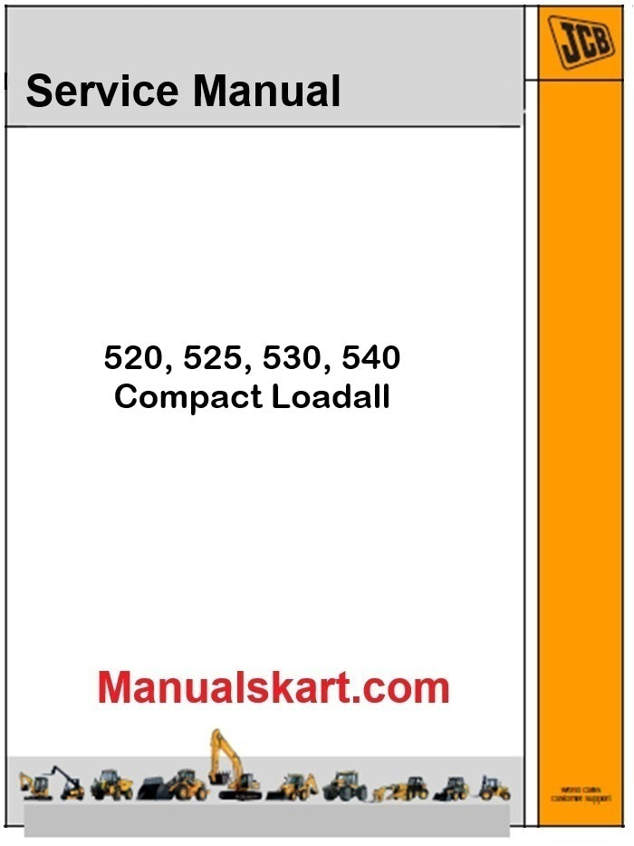 JCB 520, 525, 530, 540 Compact Loadall Pdf Repair Service Manual