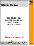 JCB 526-56, 531-70, 533-105, 535-95, 53&-60, 536-70, 541-70 Loadall Repair Service Manual PDF