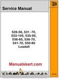 JCB 526-56, 531 -70, 533-105, 535-95, 536-60, 536-70, 541-70, 550-80 Loadall Repair Service Manual PDF