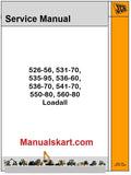 JCB 526-56, 531-70, 535-95, 536-60, 536-70, 541-70, 550-80, 560-80 Loadall Repair Service Manual PDF (T2, 3)