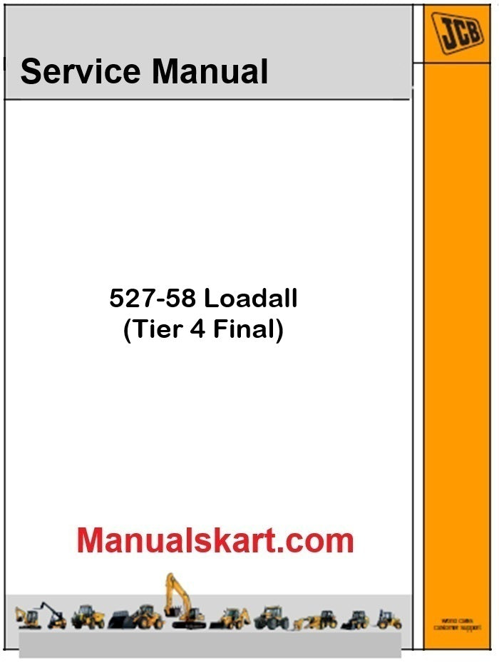 JCB 527-58 Loadall Pdf Repair Service Manual (Tier 4 Final)