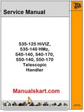 JCB 535-125 HiVIZ, 535-140 HMz, 540-140, 540-170, 550-140, 550-170 Telescopic Handler Pdf Repair Service Manual