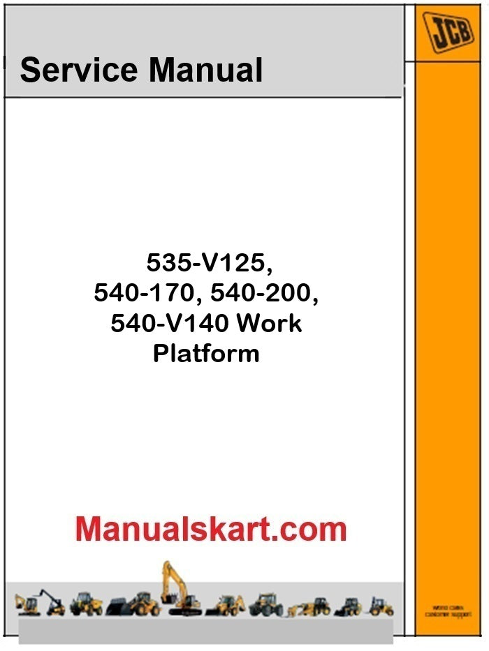 JCB 535-V125, 540-170, 540-200, 540-V140 Work Platform Pdf Repair Service Manual