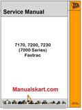 JCB 7170, 7200, 7230 (7000 Series) Fastrac Pdf Repair Service Manual (Tier 3)