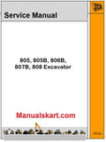 JCB 805, 805B, 806B, 807B, 808 Excavator Repair Service Manual PDF