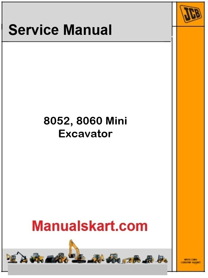 JCB 8052, 8060 Mini Excavator Pdf Repair Service Manual