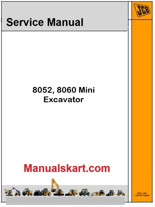 JCB 8052, 8060 Mini Excavator Pdf Repair Service Manual