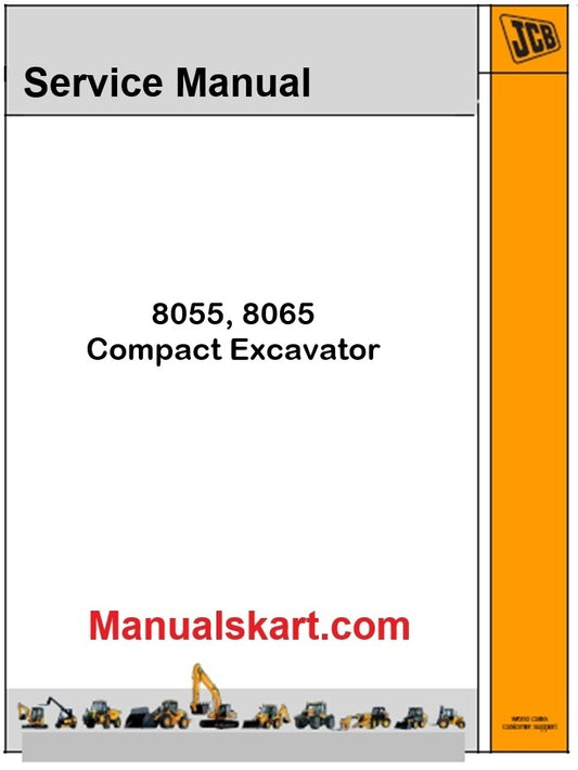 JCB 8055, 8065 Compact Excavator Pdf Repair Service Manual
