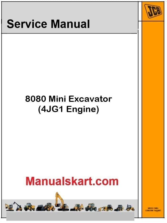JCB 8080 Mini Excavator Repair Service Manual PDF 4JG1 Engine