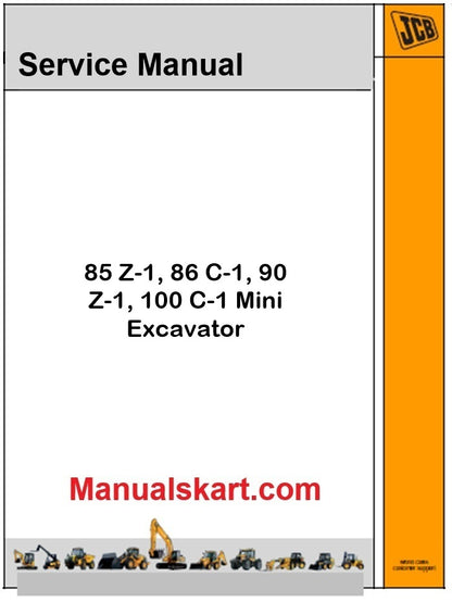 JCB 85 Z-1, 86 C-1, 90 Z-1, 100 C-1 Excavator Repair Service Manual PDF
