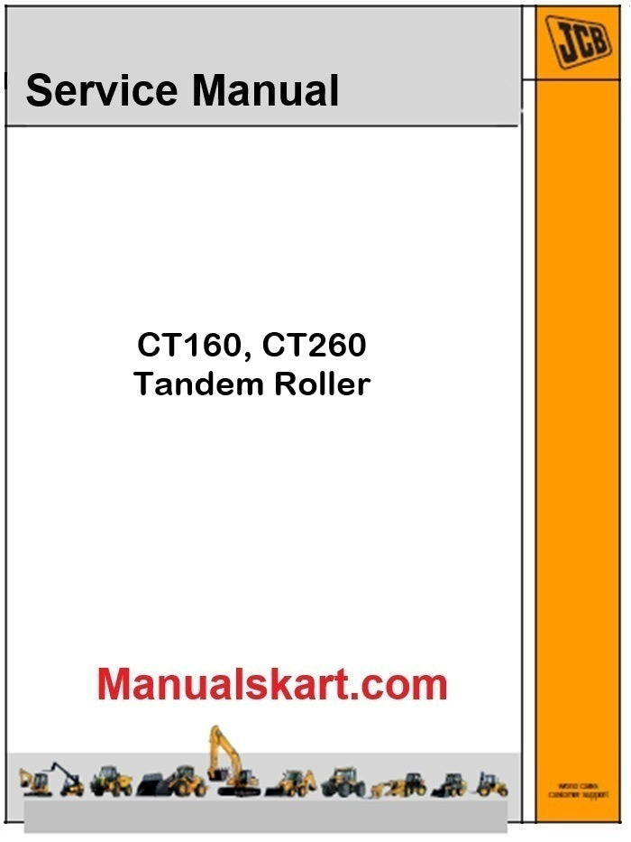 JCB CT160, CT260 Tandem Roller Pdf Repair Service Manual