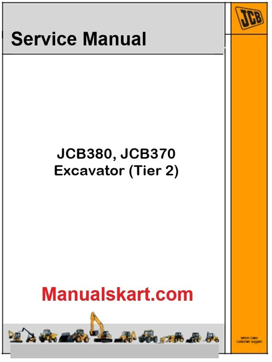JCB JCB380, JCB370 Excavator Pdf Repair Service Manual (Tier 2)