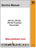 JCB JS115, JS130, JS145 Tracked Excavator Repair Service Manual PDF