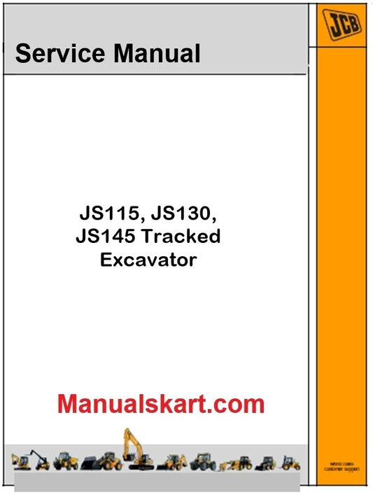JCB JS115, JS130, JS145 Tracked Excavator Repair Service Manual PDF