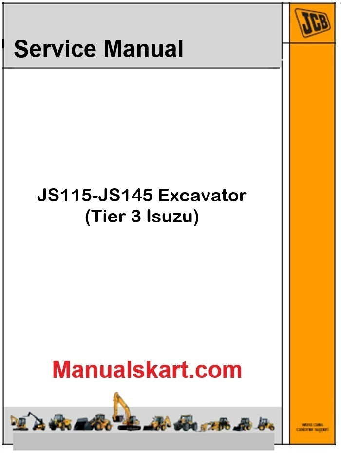 JCB JS115-JS145 Excavator Repair Service Manual PDF