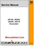 JCB JS140, JS200, JS205, JS215 Excavator Pdf Repair Service Manual