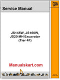JCB JS145W, JS160W, JS20 MH Excavator Pdf Repair Service Manual