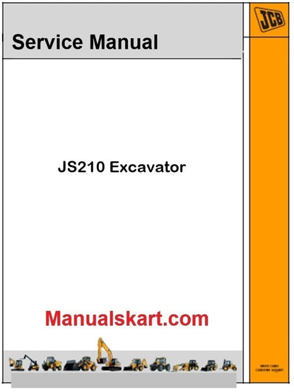 JCB JS210 Excavator Pdf Repair Service Manual (INDIA)