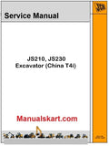 JCB JS210, JS230 Excavator Pdf Repair Service Manual (China T4i)