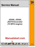 JCB JS300, JS330, JS370 Excavator Pdf Repair Service Manual (T4 MTU engine)