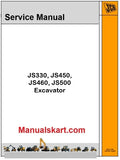 JCB JS330, JS450, JS460, JS500 Excavator Pdf Repair Service Manual
