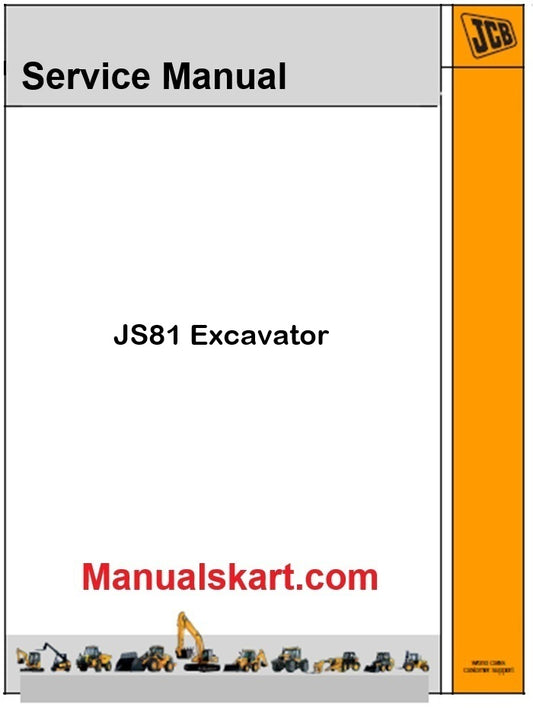 JCB JS81 Excavator Pdf Repair Service Manual