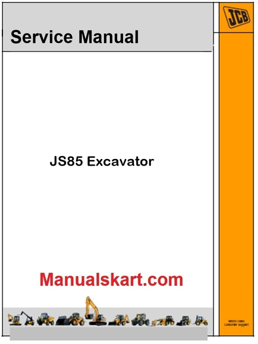 JCB JS85 Excavator Pdf Repair Service Manual