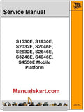 JCB S1530E, S1930E, S2032E, S2046E, S2632E, S2646E, S3246E, S4046E, S4550E Mobile Platform Pdf Repair Service Manual