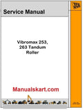 JCB Vibromax 253, 263 Tandum Roller Pdf Repair Service Manual