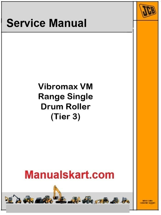 JCB Vibromax VM Range Single Drum Roller Pdf Repair Service Manual (Tier 3)