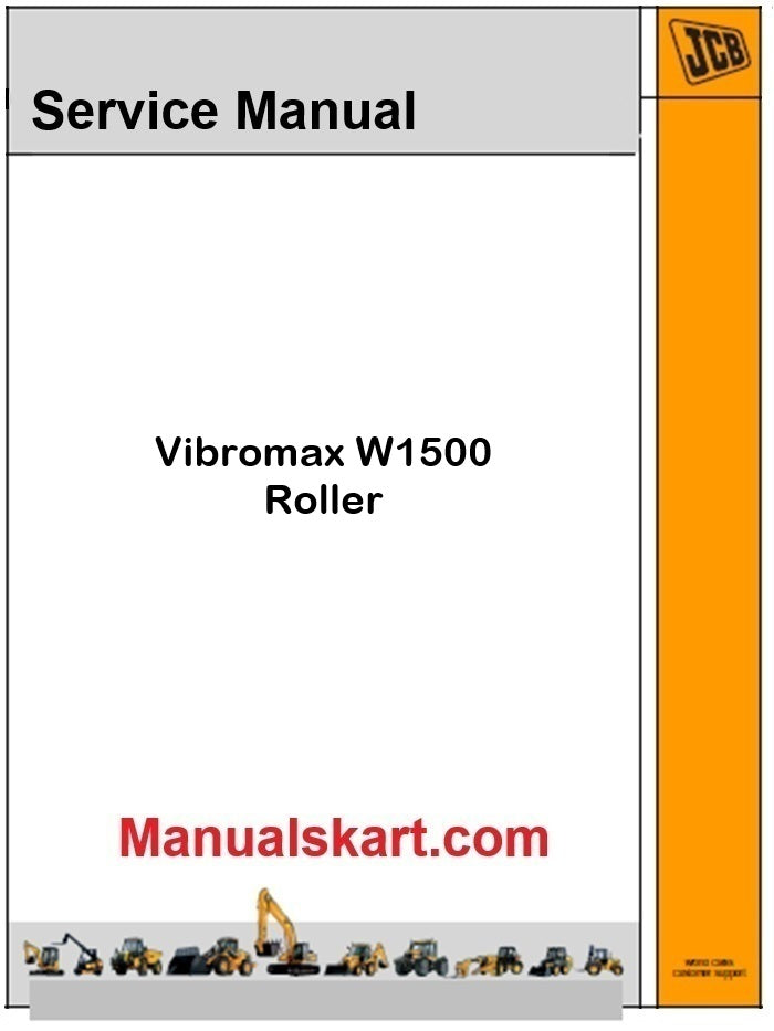 JCB Vibromax W1500 Roller Repair Service Manual PDF up to sn JKC 42000799