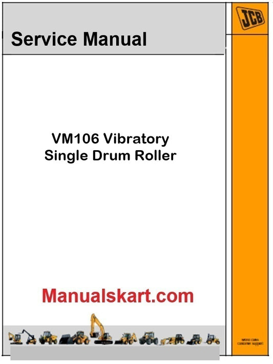 JCB VM106 Vibratory Single Drum Roller Pdf Repair Service Manual