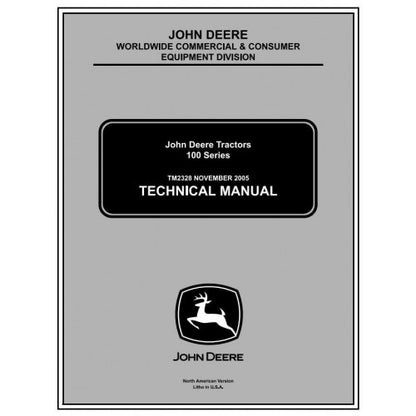 John Deere 102, 115, 125, 135, 145, 155C, 190C Lawn, Yard Tractor Service Repair Technical Manual Pdf TM2328CCE 2