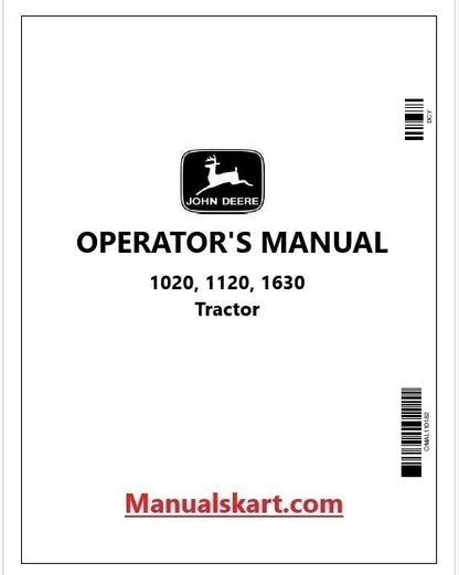 John Deere 1020, 1120, 1630 Tractor Operator's Manual OML29423