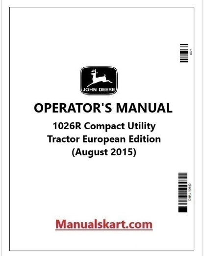 John Deere 1026R Compact Utility Tractor Pdf Operator's Manual OMLVU31725