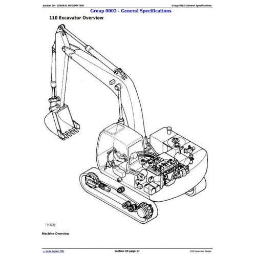 John Deere 110 Excavator Service Repair Technical Manual Pdf TM1658