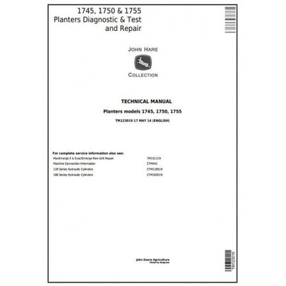 John Deere 1745, 1750, 1755 Planters Diagnostic and Technical Manual Pdf - TM123019