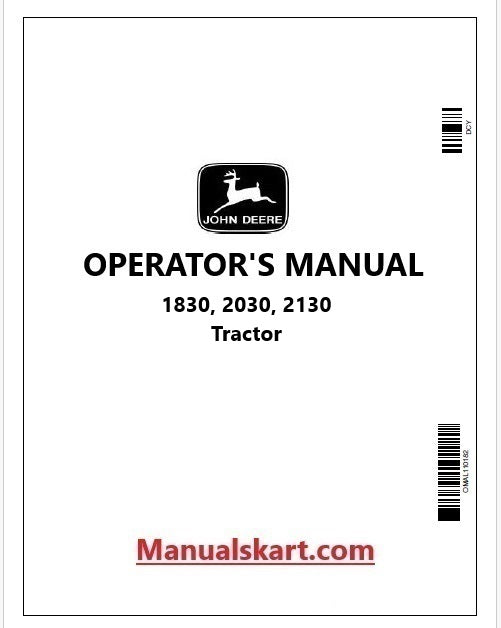 John Deere 1830, 2030, 2130 Tractor Operator's Manual OML31484