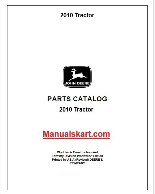 John Deere 2010 Tractor Pdf Parts Catalog Manual PC689