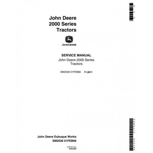 John Deere 2010 Wheel Tractors Service Repair Technical Manual Pdf - SM2036