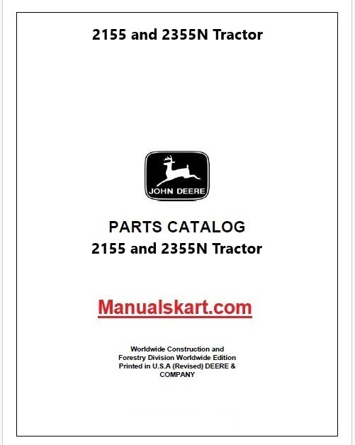 John Deere 2155 and 2355N Tractor Pdf Parts Catalog Manual PC4217