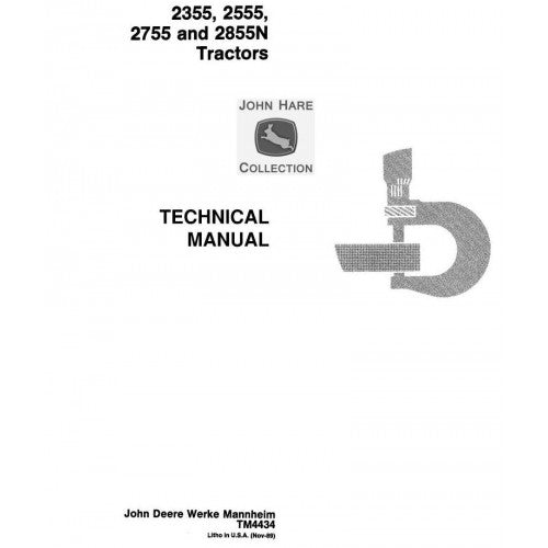 John Deere 2355, 2555, 2755, 2855N Tractor Service Repair Technical Manual Pdf - TM4434