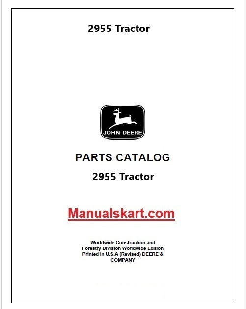 John Deere 2955 Tractor Pdf Parts Catalog Manual PC4214