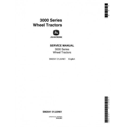 John Deere 3010 Wheel Tractor Service Repair Technical Manual Pdf - SM2041