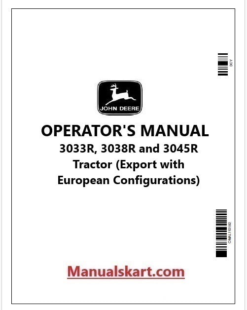 John Deere 3033R, 3038R and 3045R Tractor Pdf Operator's Manual OMLVU34105