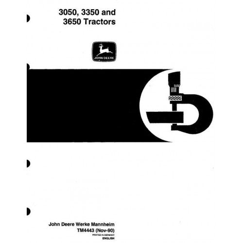 John Deere 3050, 3350, 3650 Tractor Service Repair Technical Manual Pdf - TM4443