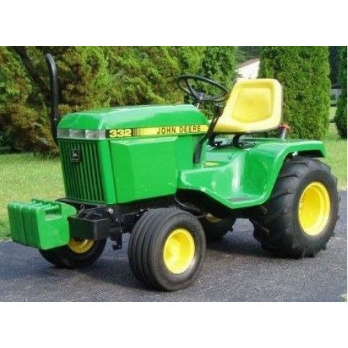 John Deere 322, 330, 332, 430 Lawn and Garden Tractors Pdf Repair Service Technical Manual TM1591 2