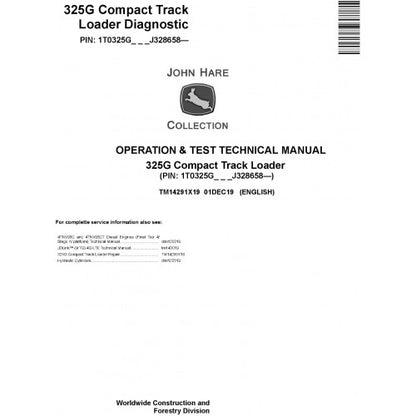 John Deere 325G Compact Track Loader Diagnostic, Operation and Tests Technical Service Manual Pdf - TM14291X19 2