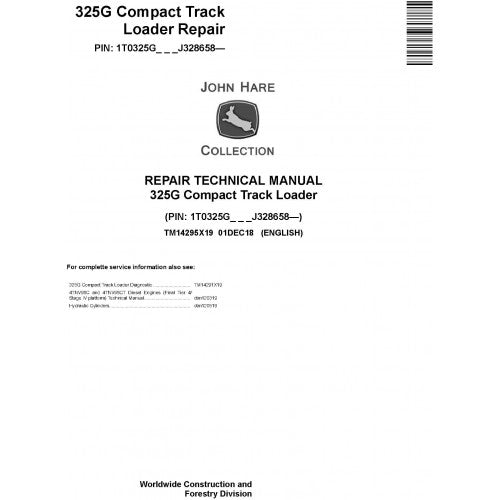 John Deere 325G Compact Track Loader Pdf Repair Service Technical Manual TM14295X19 2