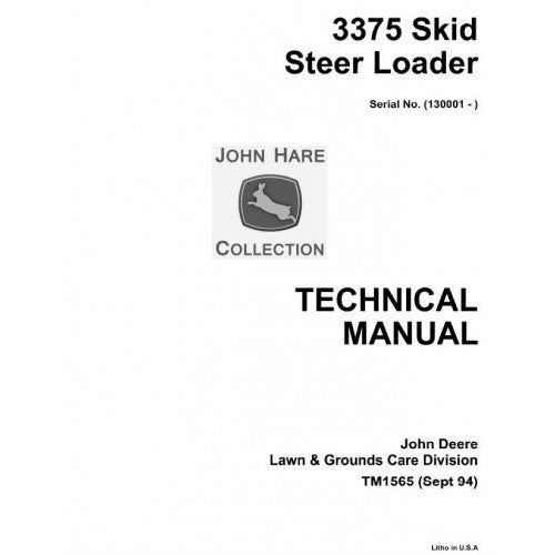 John Deere 3375 Skid Steer Loader  Diagnostic, Service Repair Technical Manual Pdf TM1565 2